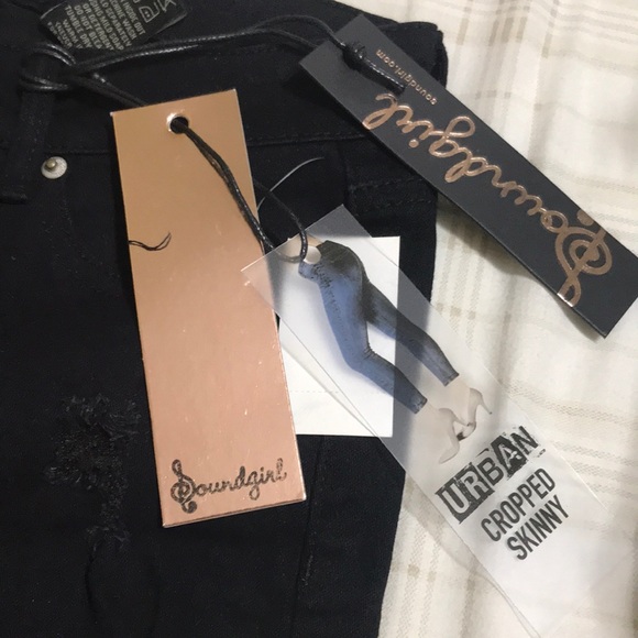 sound girl urban skinny jeans black ripped jeans - Picture 4 of 8